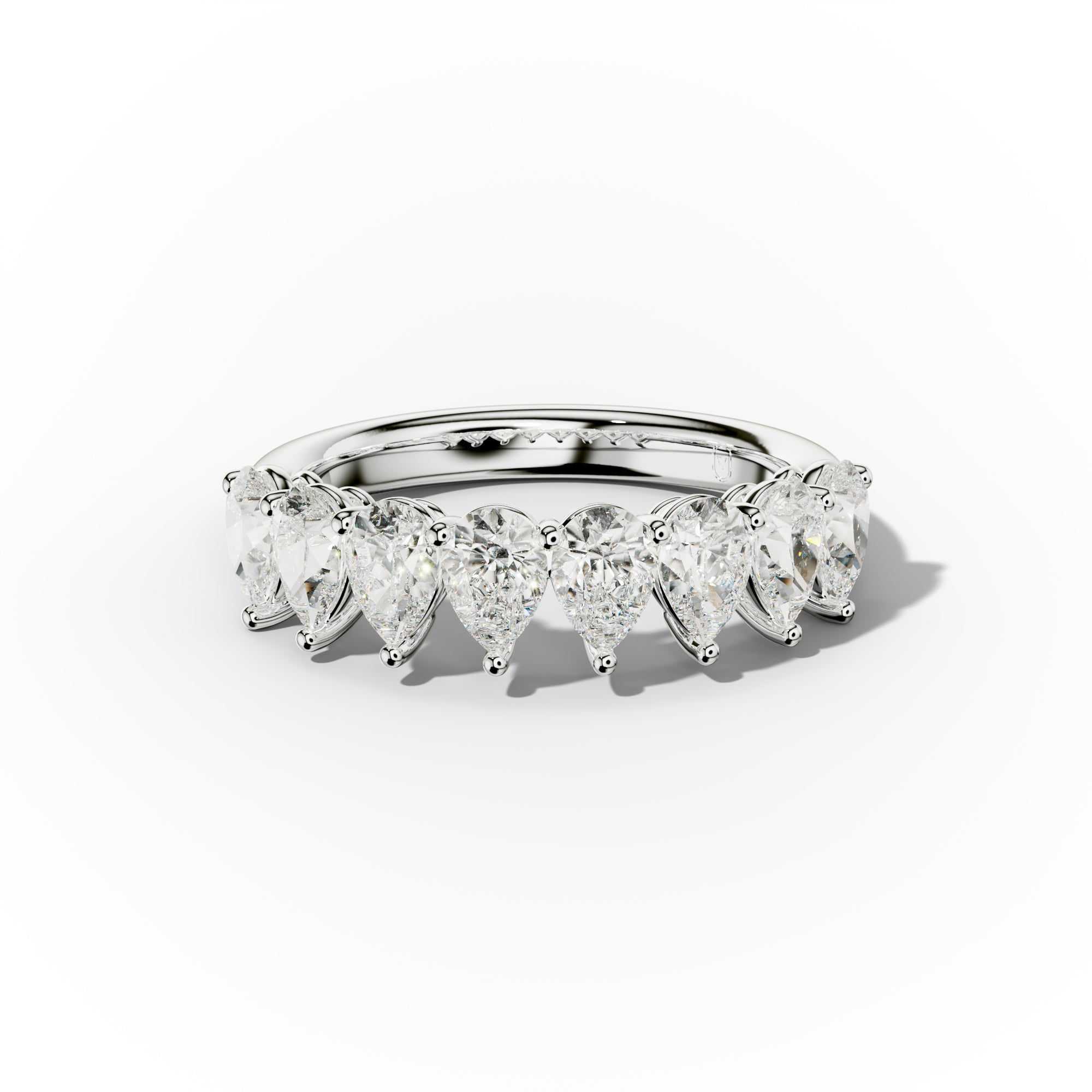 2.0 Carat Pear Diamond Anniversary Band